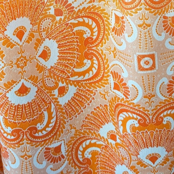 Roxy Tangerine Paisley- Medallion Print Mini Sundress Size Large - Picture 7 of 14